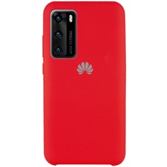 Чехол Silicone Cover (AAA) для Huawei P40 Красный / Red