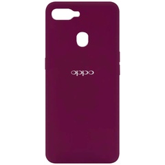 Чехол Silicone Cover My Color Full Protective (A) для Oppo A5s / Oppo A12 Бордовый / Marsala