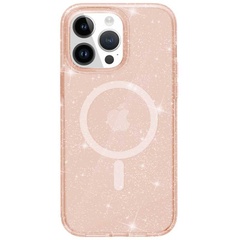 Чехол TPU Galaxy Sparkle (MagFit) для Apple iPhone 15 Pro (6.1") Gold+Glitter
