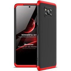 Пластиковая накладка GKK LikGus 360 градусов (opp) для Xiaomi Poco X3 NFC / Poco X3 Pro Черный / Красный