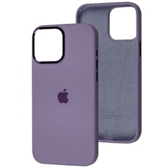 Чехол Silicone Case Metal Buttons (AA) для Apple iPhone 14 Pro Max (6.7") Фиолетовый / Iris