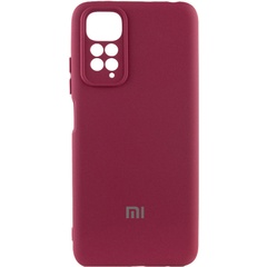 Чохол Silicone Cover Lakshmi Full Camera (AAA) with Logo для Xiaomi Redmi Note 11 Pro 4G / 12 Pro 4G, Бордовый / Plum
