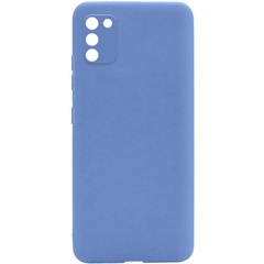 Силіконовий чохол Candy Full Camera для Samsung Galaxy A02s, Блакитний / Mist blue
