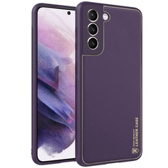 Кожаный чехол Xshield для Samsung Galaxy S21 FE Фиолетовый / Dark Purple