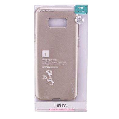 TPU чехол Mercury iJelly Metal series для Samsung G955 Galaxy S8 Plus Золотой