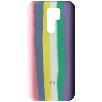 Чохол Silicone Cover Full Rainbow для Xiaomi Redmi 9, Рожевий / Бузковий