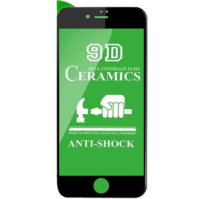 Захисна плівка Ceramics 9D (без упак.) для Apple iPhone 6/6s / 7 / 8 / SE (2020) (4.7"), Чорний