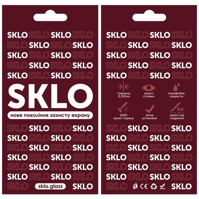 Захисне скло SKLO 3D (full glue) для Xiaomi Redmi 10C / Poco C40 / 12C, Чорний