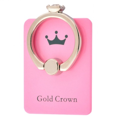 Держатель кольцо Gold Crown Princess / Pink