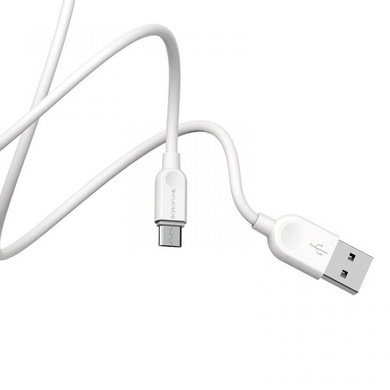 Дата кабель Borofone BX14 USB to MicroUSB (1m), Білий