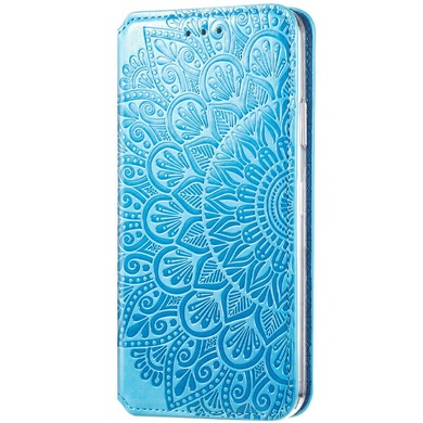 Кожаный чехол книжка GETMAN Mandala (PU) для Samsung Galaxy A12 / M12 Синий