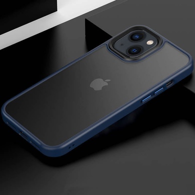 TPU+PC чехол Metal Buttons для Apple iPhone 13 (6.1") Синий