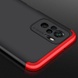 Пластиковая накладка GKK LikGus 360 градусов (opp) для Xiaomi Redmi Note 10 / Note 10s Черный / Красный