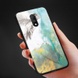 TPU+Glass чехол Luxury Marble для OnePlus 7 Птица / Бирюзовый