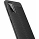 TPU чехол фактурный (с имитацией кожи) для Samsung Galaxy A41 Черный