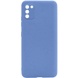 Силиконовый чехол Candy Full Camera для Samsung Galaxy A02s Голубой / Mist blue
