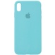 Чехол Silicone Case Full Protective (AA) для Apple iPhone X (5.8") / XS (5.8") Бирюзовый / Marine Green