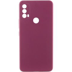 Чохол Silicone Cover Lakshmi Full Camera (AAA) для Motorola Moto E40, Бордовый / Plum