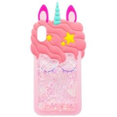 Силиконовый чехол Unicorn 3D для Apple iPhone XR (6.1") Розовый