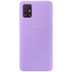 Чехол Silicone Cover Full Protective (AA) для Samsung Galaxy A51 Сиреневый / Lilac