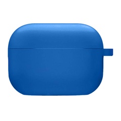 Силиконовый футляр с микрофиброй для наушников Airpods Pro Синий / Royal blue