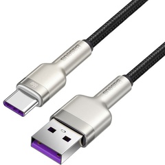 Дата кабель Baseus Cafule Metal Data USB to Type-C 66W (0.25m) (CAKF00000), Black