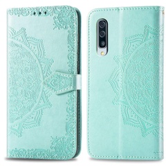 Кожаный чехол (книжка) Art Case с визитницей для Samsung Galaxy A50 (A505F) / A50s / A30s Бирюзовый