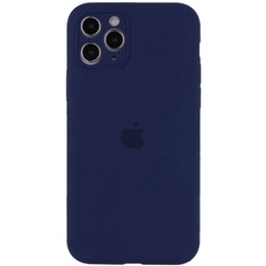 Чохол Silicone Case Full Camera Protective (AA) для Apple iPhone 12 Pro Max (6.7"), Темно-синій / Midnight blue