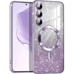 TPU чохол Delight case with MagSafe із захисними лінзами на камеру для Samsung Galaxy S24, Фіолетовий / Purple