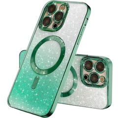 TPU чехол Delight case with MagSafe с защитными линзами на камеру для Apple iPhone 13 (6.1") Зеленый / Emerald