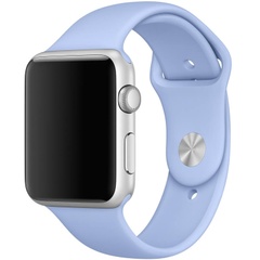 Силіконовий ремінець для Apple watch 42mm/44mm/45mm/49mm, Блакитний / Lilac Blue