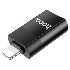 Переходник Hoco UA17 Lightning Male to USB Female USB2.0 Черный
