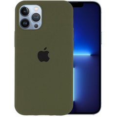 Чехол Silicone Case Full Protective (AA) для Apple iPhone 13 Pro Max (6.7") Зеленый / Dark Olive