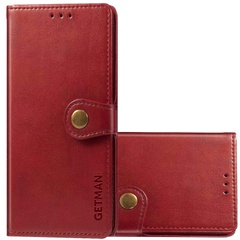 Кожаный чехол книжка GETMAN Gallant (PU) для Samsung Galaxy S21 FE Красный