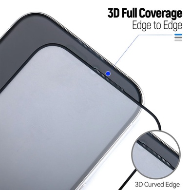 Защитное 3D стекло Blueo Hot Bending для Apple iPhone 15 Pro (6.1") Черный