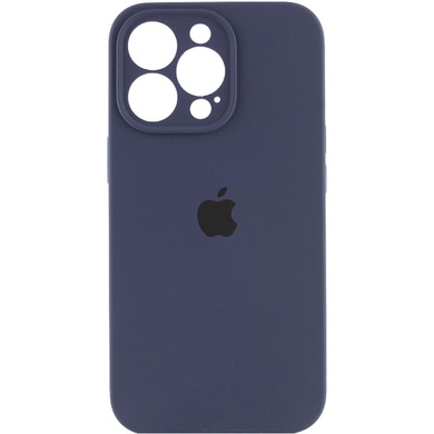 Чехол Silicone Case Full Camera Protective (AA) для Apple iPhone 14 Pro Max (6.7") Темно-синий / Midnight blue