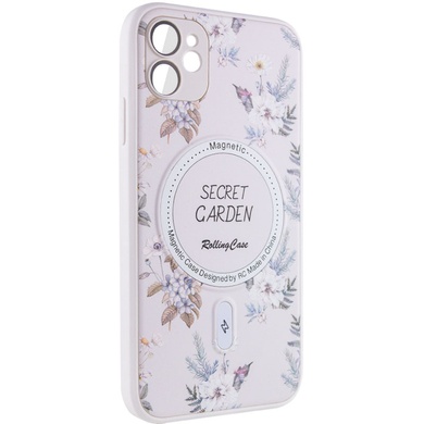 TPU+PC чехол Secret Garden with MagSafe для Apple iPhone 12 (6.1") White