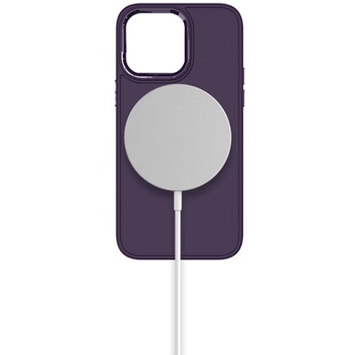 TPU чохол Bonbon Metal Style with MagSafe для Apple iPhone 14 (6.1"), Фиолетовый / Dark Purple