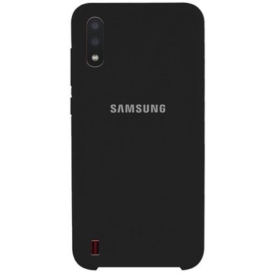 Чохол Silicone Cover (AA) для Samsung Galaxy A01, Чорний / Black