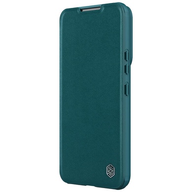 Кожаный чехол (книжка) Nillkin Qin Pro Plain Camshield для Samsung Galaxy S22+ Зеленый