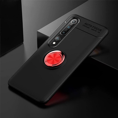 TPU чехол Deen ColorRing под магнитный держатель (opp) для Xiaomi Mi 10 / Mi 10 Pro Черный / Красный