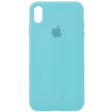 Чехол Silicone Case Full Protective (AA) для Apple iPhone XS Max (6.5") Бирюзовый / Marine Green