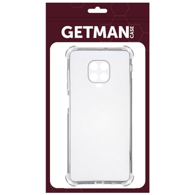 TPU чехол GETMAN Ease logo усиленные углы Full Camera для Xiaomi Redmi Note 9s/Note 9 Pro/9 Pro Max Бесцветный (прозрачный)