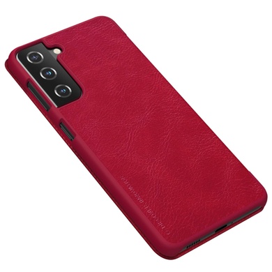 Кожаный чехол (книжка) Nillkin Qin Series для Samsung Galaxy S21 Красный