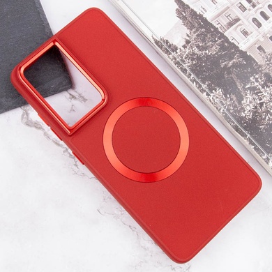 TPU чехол Bonbon Metal Style with MagSafe для Samsung Galaxy S23 Ultra Красный / Red