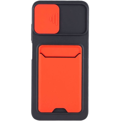 TPU+PC чехол Card Holder для Samsung Galaxy A03s Красный