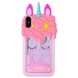 Силиконовый чехол Unicorn 3D для Apple iPhone X (5.8") Розовый