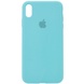 Чехол Silicone Case Full Protective (AA) для Apple iPhone XS Max (6.5") Бирюзовый / Marine Green