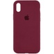 Чехол Silicone Case Full Protective (AA) для Apple iPhone X (5.8") / XS (5.8") Бордовый / Plum