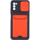 TPU+PC чохол Card Holder для Samsung Galaxy A03s, Червоний